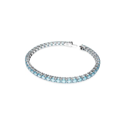 Bracelet Tennis Swarovski Matrix en métal rhodié et cristaux Swarovski, taille XL