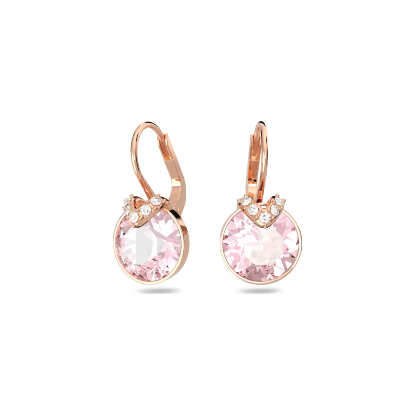 Boucles d'oreilles Swarovski Bella V en métal doré rose et cristaux Swarovski