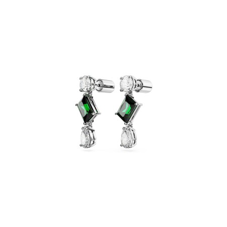 Boucles d'oreilles pendantes Swarovski Mesmera en métal rhodié et oxydes de zirconium