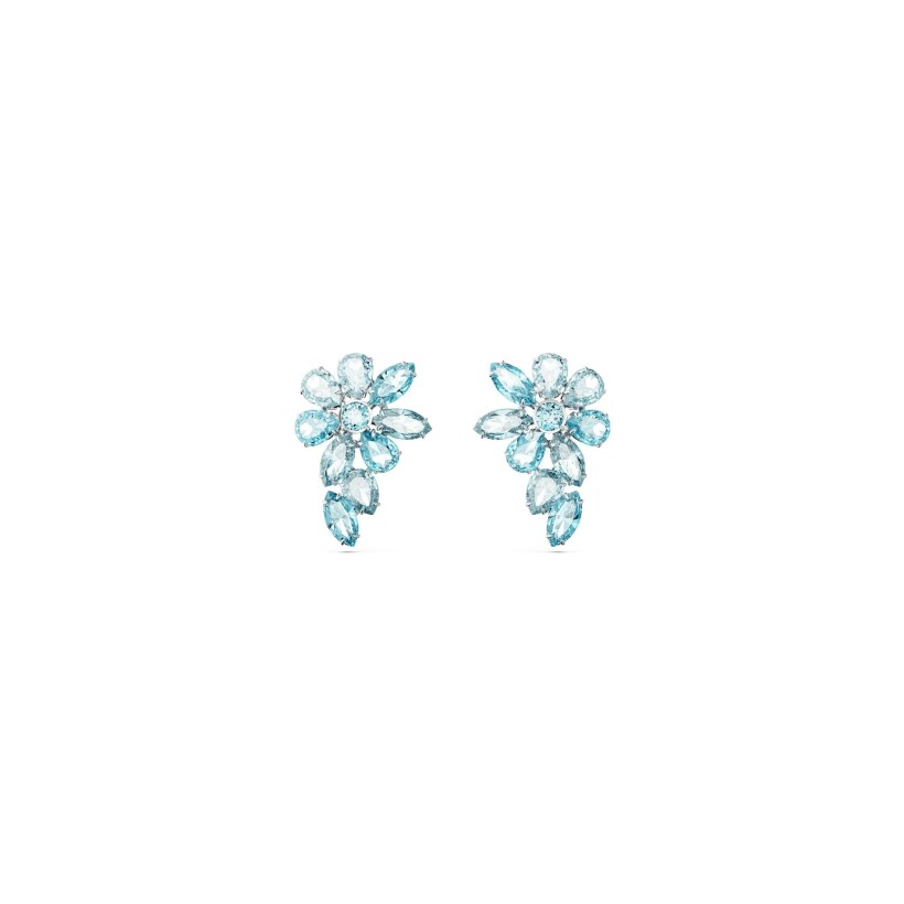 Boucles d'oreilles Swarovski Gema en métal rhodié et cristaux
