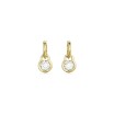 Boucles d'oreilles pendantes Swarovski Dextera en plaqué or et cristaux