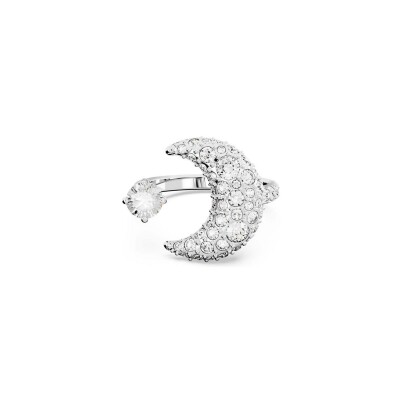 Bague Swarovski Sublima Luna en métal rhodié et cristaux Swarovski, taille 55