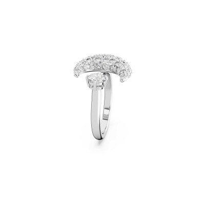 Bague Swarovski Sublima Luna en métal rhodié et cristaux Swarovski, taille 55