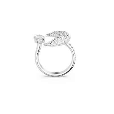 Bague Swarovski Sublima Luna en métal rhodié et cristaux Swarovski, taille 55