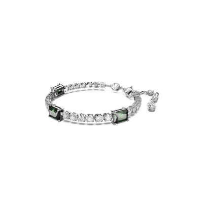 Bracelet Tennis Swarovski Matrix en métal rhodié et cristaux Swarovski, taille M