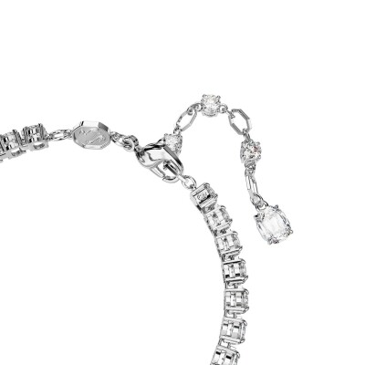 Bracelet Tennis Swarovski Matrix en métal rhodié et cristaux Swarovski, taille M