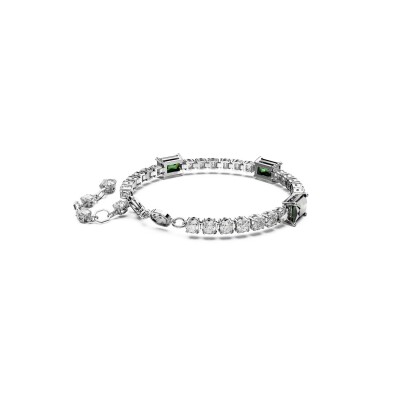 Bracelet Tennis Swarovski Matrix en métal rhodié et cristaux Swarovski, taille M