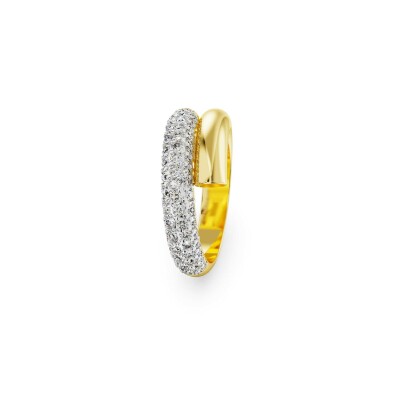 Bague Swarovski Dextera en métal doré et cristaux Swarovski, taille 60