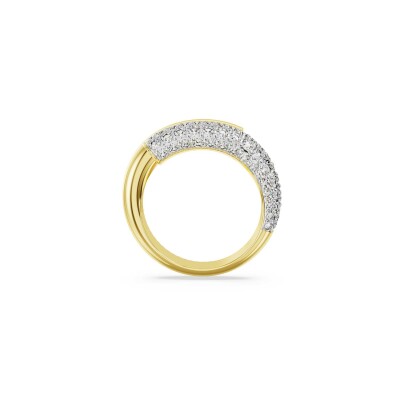 Bague Swarovski Dextera en métal doré et cristaux Swarovski, taille 60