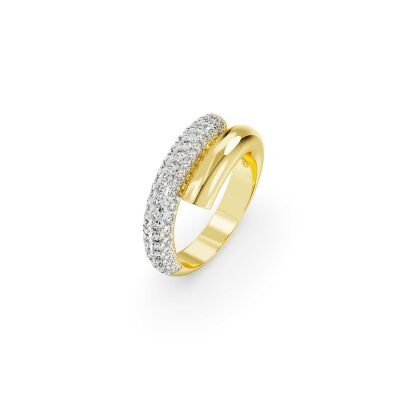Bague Swarovski Dextera en métal doré et cristaux Swarovski, taille 52