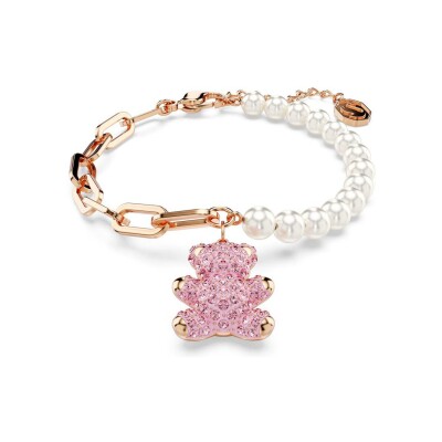 Bracelet Swarovski Teddy en métal doré et cristaux Swarovski, taille M