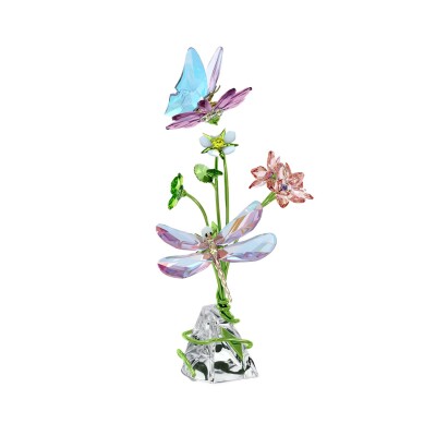 Décoration Swarovski Idyllia Papillon et fleurs en cristaux Swarovski