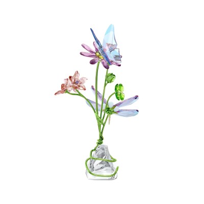 Décoration Swarovski Idyllia Papillon et fleurs en cristaux Swarovski