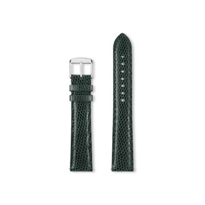 Bracelet montre Rochet Delphes en cuir de lézard brillant vert empire - 18mm