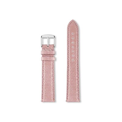 Bracelet montre Rochet Delphes en cuir de lézard brillant rose pâle - 14mm