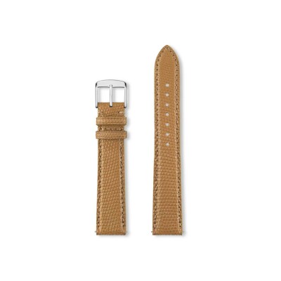 Bracelet montre Rochet Delphes en cuir de lézard brillant beige - 18mm