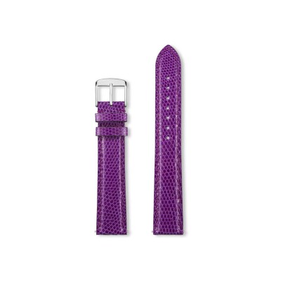 Bracelet montre Rochet Delphes en cuir de lézard brillant crocus - 18mm