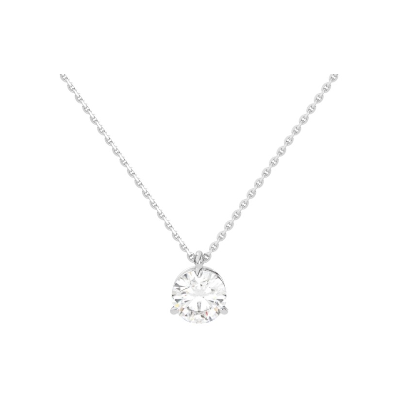 White gold and diamond necklace
