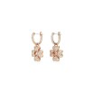 Boucles d'oreilles pendantes Swarovski Idyllia en plaqué or rose, cristaux et oxydes de zirconium