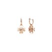 Boucles d'oreilles pendantes Swarovski Idyllia en plaqué or rose, cristaux et oxydes de zirconium