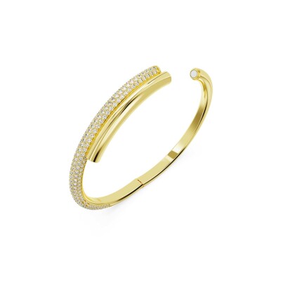 Bracelet Jonc Swarovski Dextera en métal doré et cristaux Swarovski, taille S