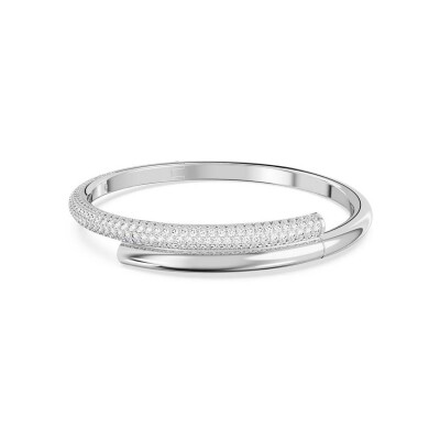 Bracelet Jonc Swarovski Dextera en métal rhodié et cristaux Swarovski, taille S
