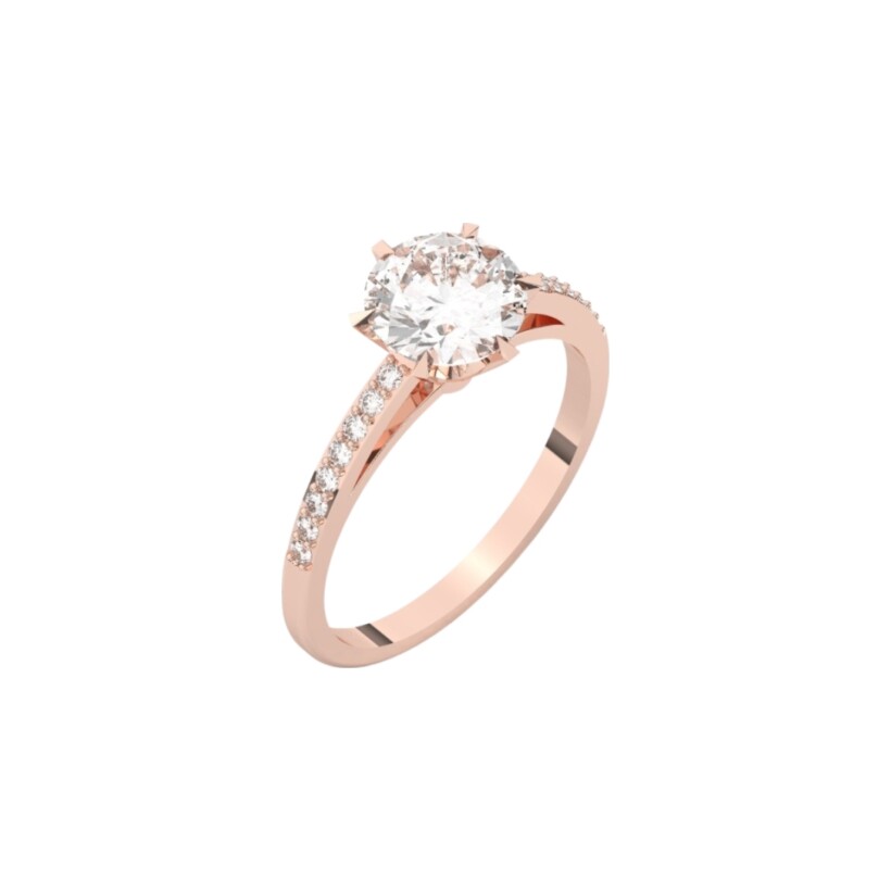 rose gold and diamond solitaire