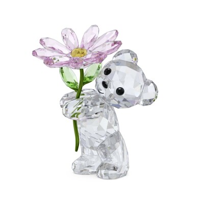 Décoration Swarovski Ourson Kris Une Marguerite pour Toi en cristaux Swarovski