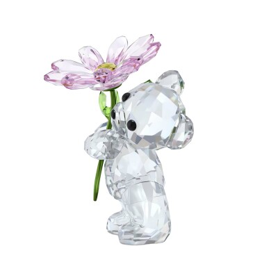 Décoration Swarovski Ourson Kris Une Marguerite pour Toi en cristaux Swarovski