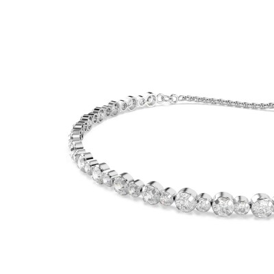 Bracelet Swarovski Matrix en métal rhodié et cristaux Swarovski, taille M