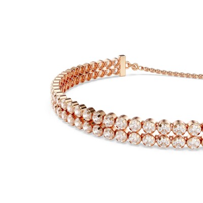 Bracelet Swarovski Matrix en métal doré et cristaux Swarovski, taille M