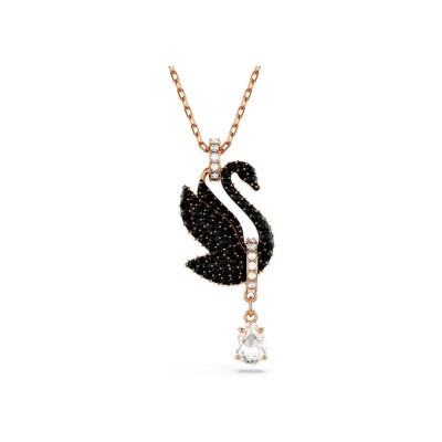 Pendentif Swarovski Swan en métal doré et cristaux Swarovski