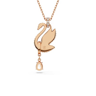 Pendentif Swarovski Swan en métal doré et cristaux Swarovski