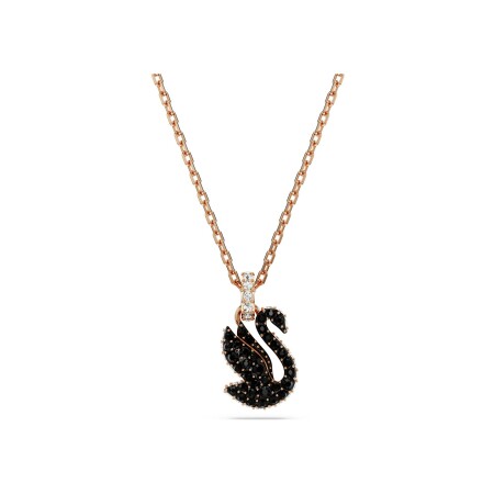 Collier Swarovski Swan en métal doré rose et cristaux