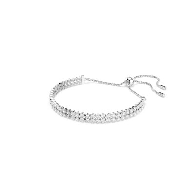 Bracelet Swarovski Matrix en métal rhodié et cristaux Swarovski, taille M