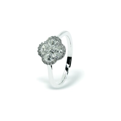 Bague Lombard Joaillier en or blanc et diamant