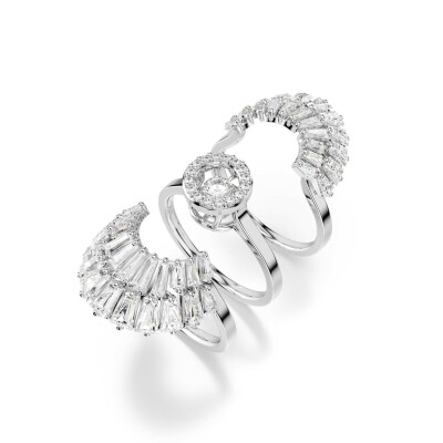 Bague Swarovski Idyllia en métal rhodié et cristaux Swarovski, taille 55