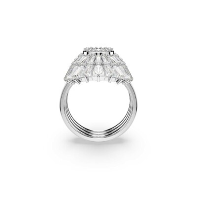 Bague Swarovski Idyllia en métal rhodié et cristaux Swarovski, taille 55