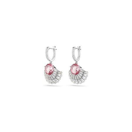 Boucles d'oreilles Swarovski Idyllia en métal rhodié, cristaux et oxyde de zirconium