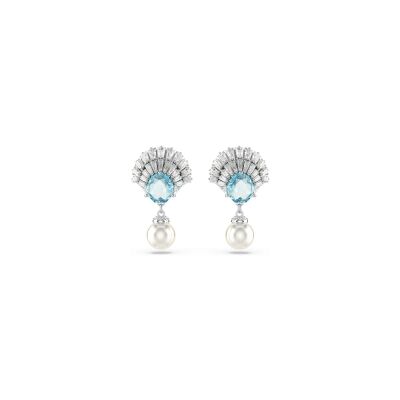 Boucles d'oreilles Swarovski Idyllia en métal rhodié et cristaux Swarovski