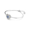 Bracelet-jonc Swarovski Hyperbola Cœur Bleu en métal rhodié et cristaux Swarovski