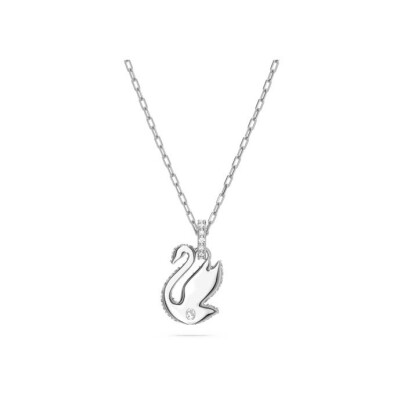 Pendentif Swarovski Iconic Swan en métal rhodié et cristaux