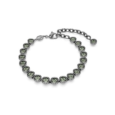 Bracelet Tennis Swarovski Imber en ruthénium et cristaux Swarovski, taille M