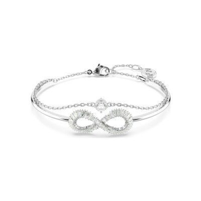 Bracelet Swarovski Hyperbola en métal rhodié et oxyde de zirconium