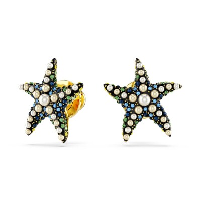Boucles d'oreilles Swarovski Idyllia en métal doré et cristaux Swarovski