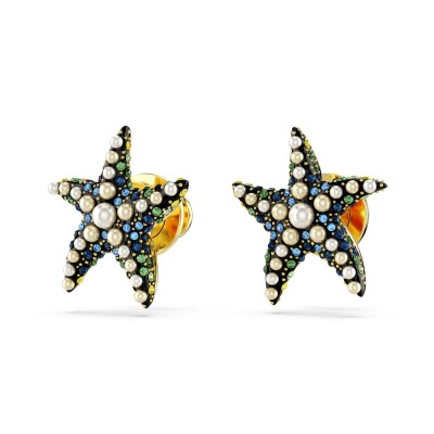 Boucles d'oreilles Swarovski Idyllia en métal doré et cristaux Swarovski