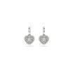 Boucles d'oreilles Swarovski Hyperbola en métal rhodié, cristaux et oxyde de zirconium