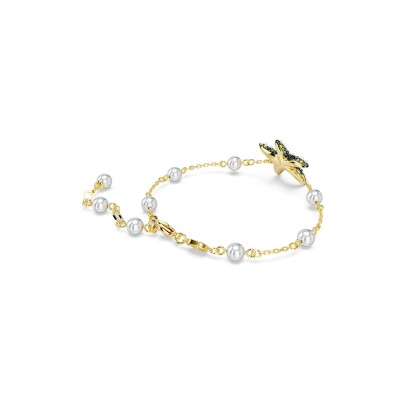 Bracelet Swarovski Idyllia en métal doré et cristaux Swarovski, taille M