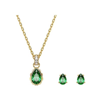 Parure Swarovski Chroma en métal doré et cristaux Swarovski