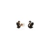 Boucles d'oreilles Swarovski Swan en métal doré rose et cristaux